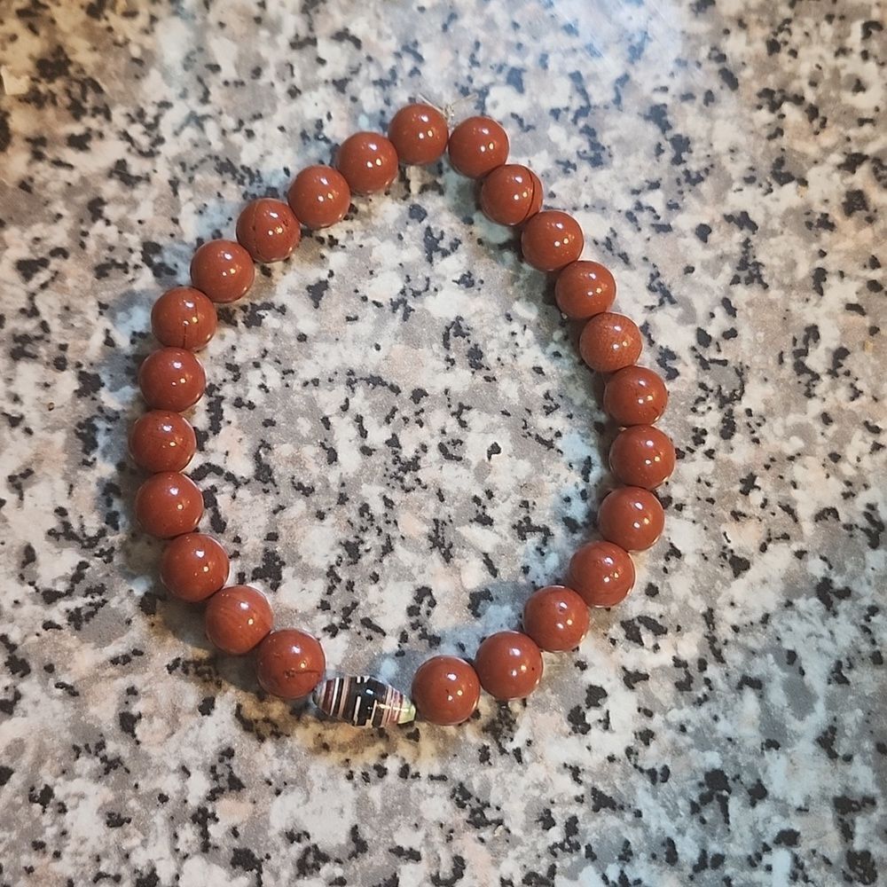 Handcrafted Ember Strength Red Jasper bracelet - Picture 3 of 4